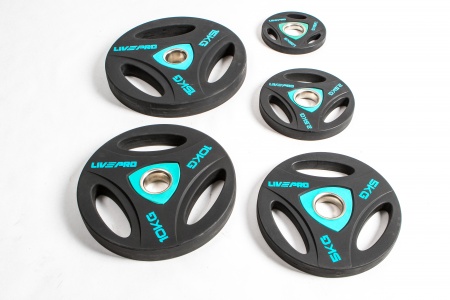 Олимпийский диск в уретане LIVEPRO Urethane Training 5 кг, черный/синий