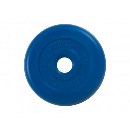 Диск обрезиненный "Стандарт", синий, 2,5 кг MB BARBELL MB-PltC31-2,5