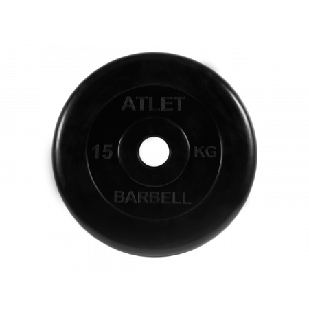 Диск обрезиненный Atlet, 15 кг MB BARBELL MB-AtletB51-15