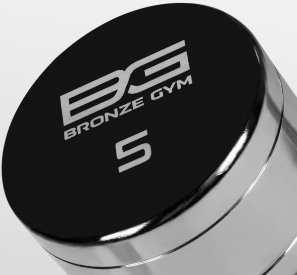 Гантель хромированная Bronze Gym BG-PA-DB-C05, 5 кг