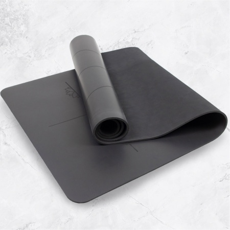 Коврик для йоги MYGA Alignment Mat XL 205 х 70 х 0,6 см, серый