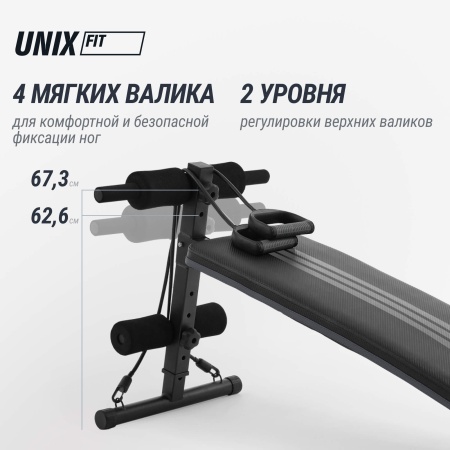 Скамья для пресса UNIX Fit для подъема корпуса / Sit-up 140