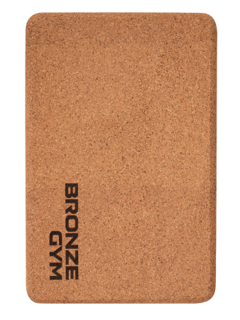 Блок для йоги BRONZE GYM, 23х15х7,5 см.,пробка