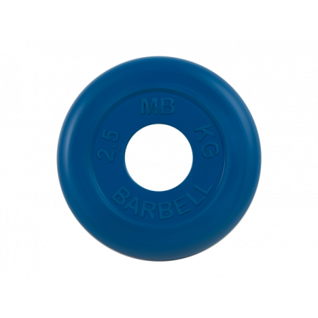 Диск обрезиненный "Стандарт", синий, 2,5 кг MB BARBELL MB-PltC51-2,5