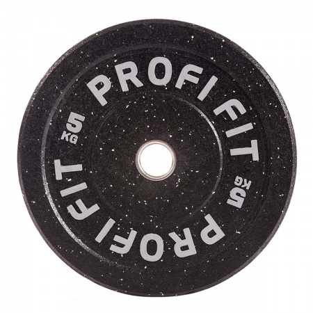 Диск для штанги HI-TEMP с цветными вкраплениями, PROFI-FIT D-51,  5 кг