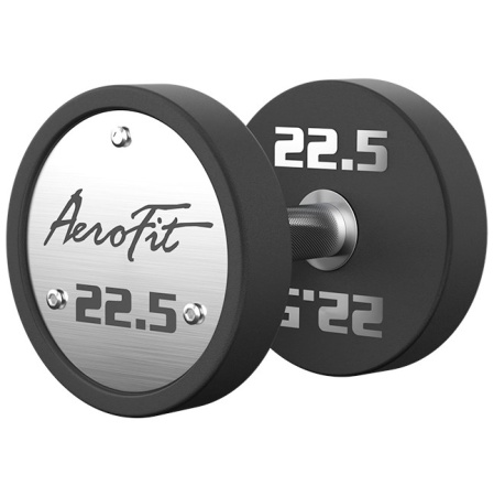 Набор полиуретановых гантелей AeroFit, 2,5-25 кг, 10 пар, шаг 2,5 кг