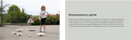 Деревянная полусфера Pedalo® Balance-Stein ( 1 шт. ) ( арт. 143158-01 )