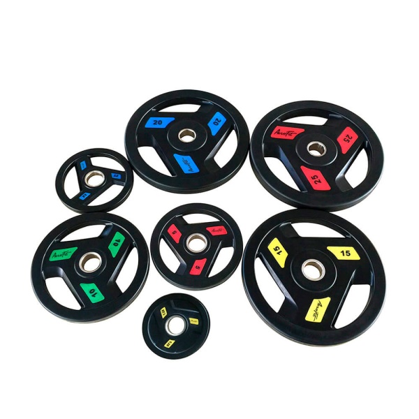 AFPLC1.25 Олимпийский обрезиненный диск AeroFit 1.25 кг, черно-желтый