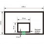 Щит баскетбольный ZSO игровой 1050х1800 мм ФАНЕРА (толщина фанеры 15 мм) на металлокаркасе пристенный