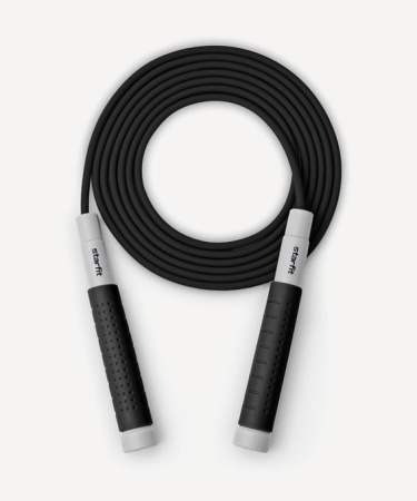 Скакалка Starfit RP-401, c силиконовыми ручками, 3 м, черный