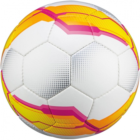 Мяч футзал. "MIKASA FS450B-YP", р.4, FIFA Quality Pro, 32 пан, гл.ПУ, руч.сш, бело-желто-розовый