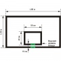 Щит баскетбольный игровой ZSO 1050х1800 мм ФАНЕРА (толщина фанеры 15 мм) на металлокаркасе