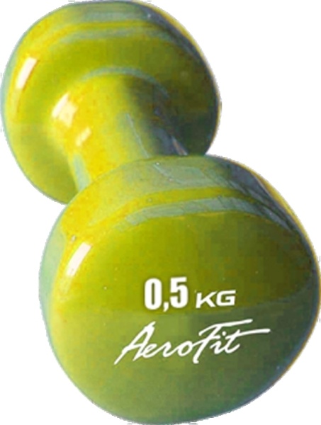 AFVD0.5 Гантель в виниловой оболочке AeroFit 0,5 кг, желтый, шт