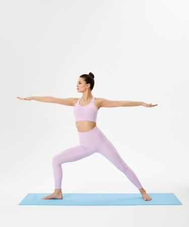 Коврик для йоги и фитнеса Starfit FM-101, PVC, 183x61x0,6 см, синий пастель