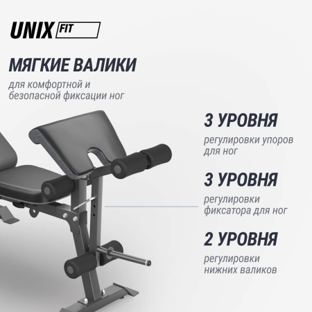 Скамья силовая со стойками UNIX Fit Bench 130DD
