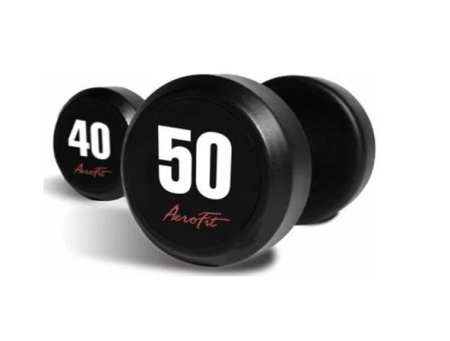 AFDB40-50 Набор обрезиненных гантелей AeroFit, 40-50 кг - 5 пар, шаг 2,5 кг