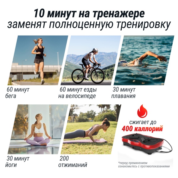 Виброплатформа UNIX Fit усиленная / Intensive 2D Red