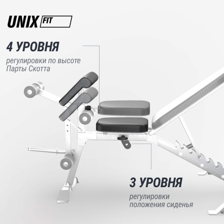 Скамья силовая со стойками UNIX Fit Bench 130DD