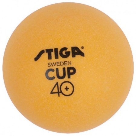 Теннисные пластиковые мячи Stiga Cup ABS 40+ мм, 6 шт. оранж.