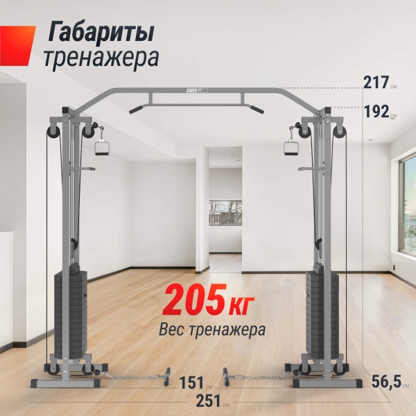 Кроссовер UNIX Fit силовая станция / Station 150 (два блока)