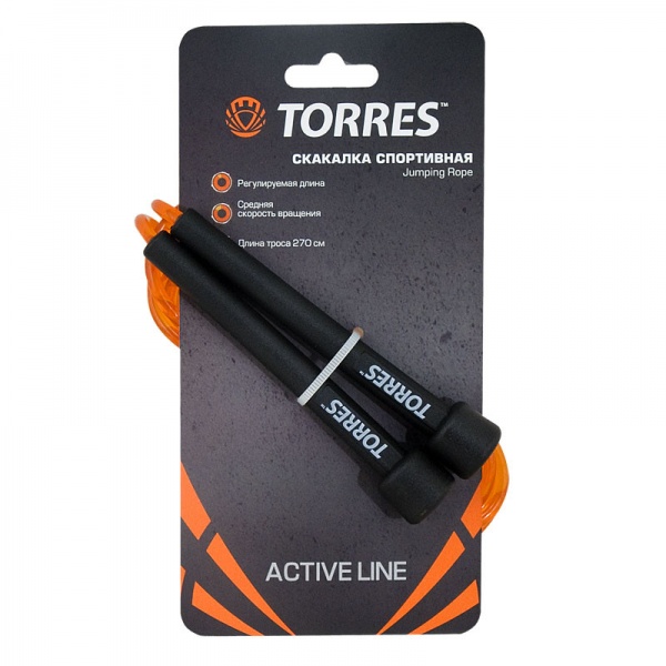 Скакалка Torres AL1001 2.7 м, оранжевый цвет