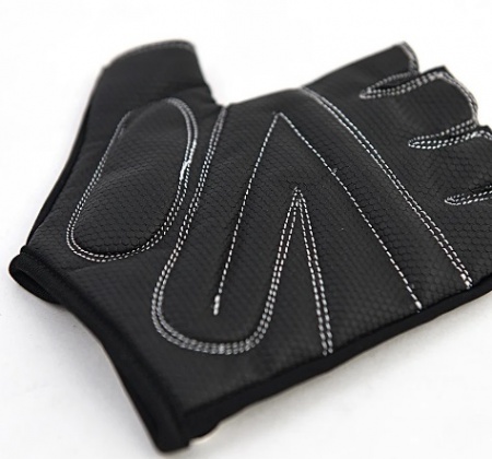 Перчатки для фитнеса OnhillSport с фиксатором unisex кожа черные Q12, размер XL