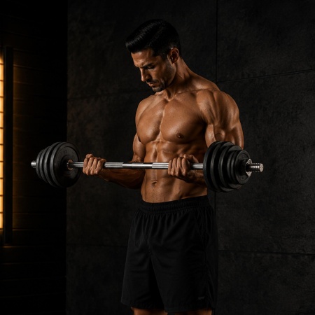 Набор гантелей и штанга UNIXFIT в кейсе 50kg