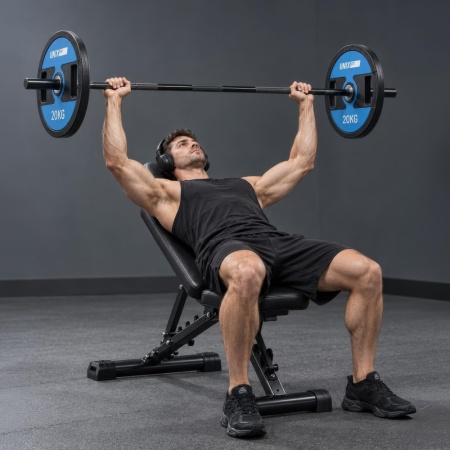 Гриф олимпийский UNIX Fit PRO 450 прямой 220 см / 50 мм Black