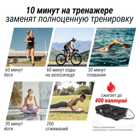 Виброплатформа UNIX Fit усиленная / Intensive 2D Black