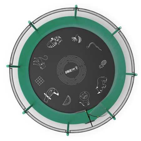 Батут UNIX line SUPREME GAME 14 ft (green)