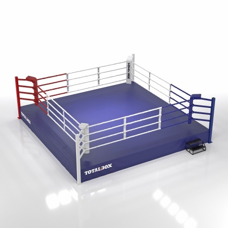 Ринг боксерский Тренировочный на помосте TOTALBOX, по канатам 6х6 м. 