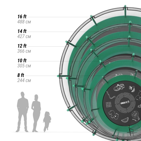 Батут UNIX line SUPREME GAME 16 ft (green)