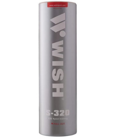 Набор воланов для бадминтона WISH S-320, пластик, в тубе, 6 штук
