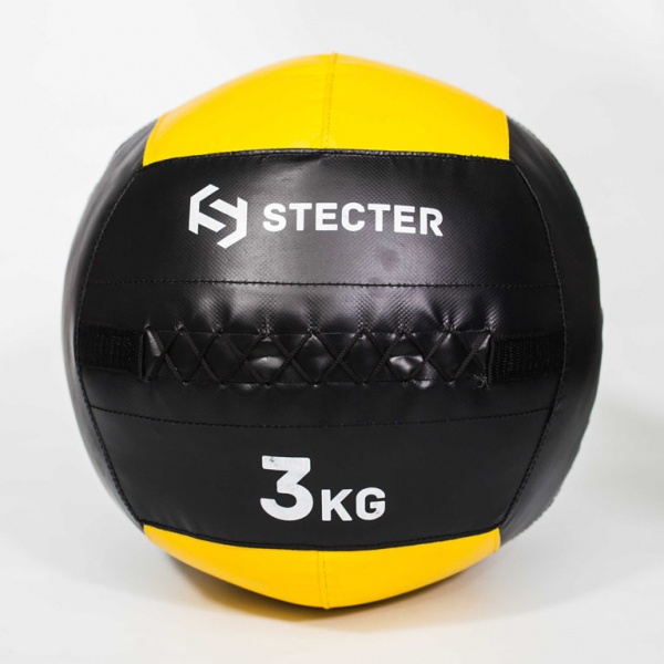 Медбол 3 кг (желтый) STECTER