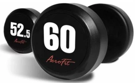 AFDB52.5-60 Набор обрезиненных гантелей AeroFit, 52,5-60 кг - 4 пары, шаг 2,5 кг