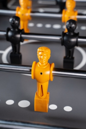 Игровой стол - футбол "Eiffel" коричнево-черный