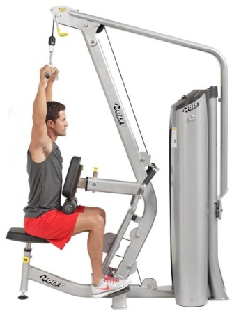 Тяга сверху, Гребная тяга с упором на грудь HOIST HD-3200 черный, обновленная модель 2024