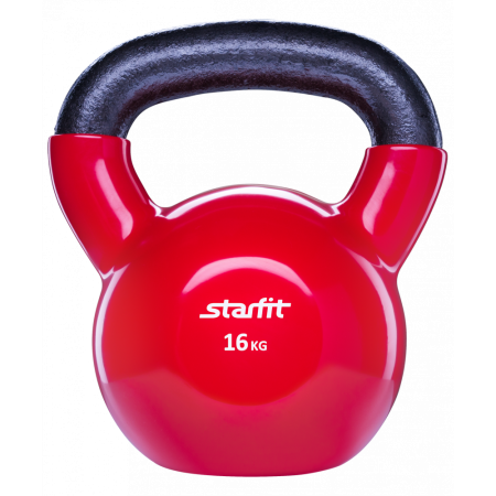 Гиря виниловая StarFit DB-401, красная, 16 кг