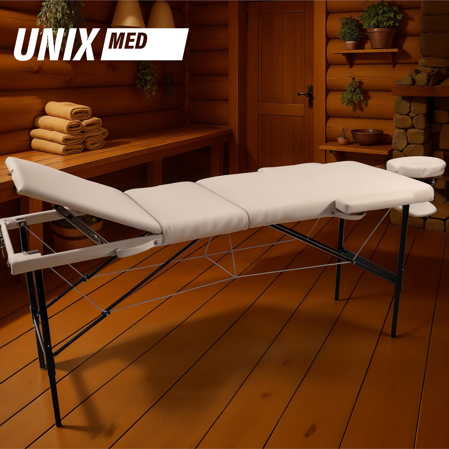 Массажный стол UNIX Superior 3 Section Cream
