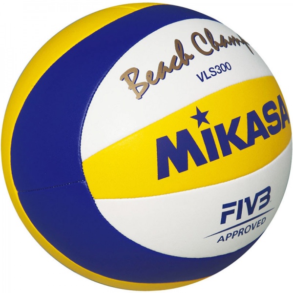 Мяч для пляжного волейбола Mikasa VLS300 FIVB Approved, белый цвет, 5 размер