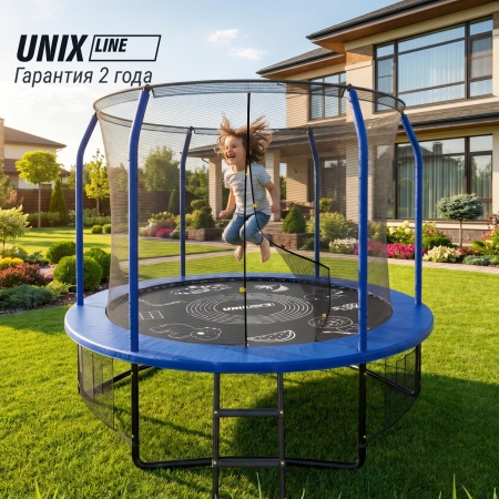 Батут UNIX line SUPREME GAME 8 ft (blue)