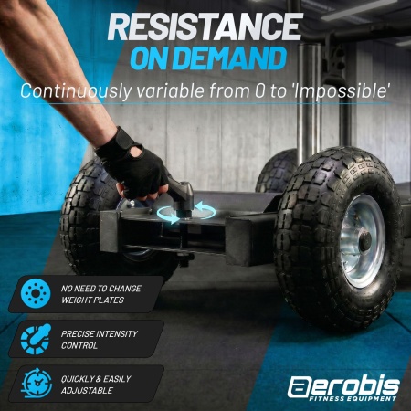 Сани-тележка AEROBIS Pain Train 33 кг, черный