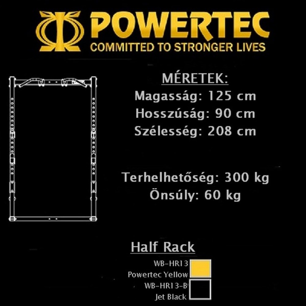 Стойка силовая Half Rack Powertec WB-HR14