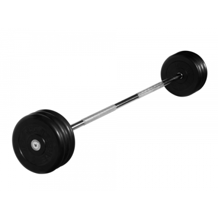 Штанга неразборная с черными дисками. MB BARBELL MB-BarMW-B35