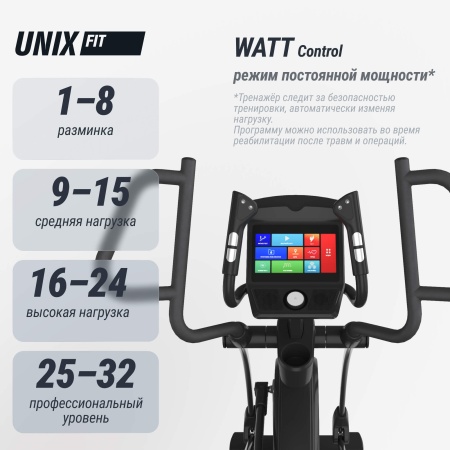 Эллиптический тренажер UNIX Fit E-1100 PRO (10,1" TFT)