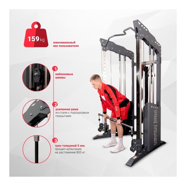 Двойной блок Protrain (Весовой стек 2*90 кг.) PR-FT570