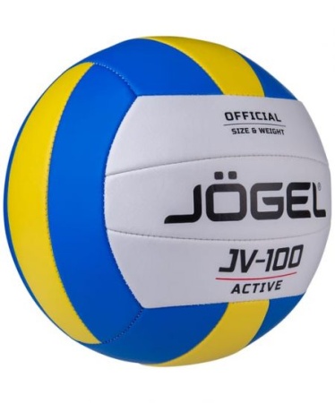 Волейбольный мяч JOGEL JV-100 размер 5, синий/желтый