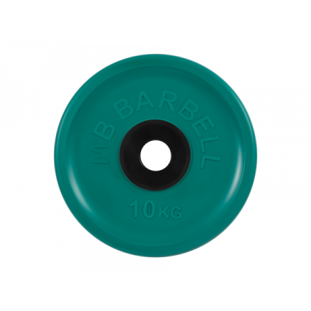 Диск обрезиненный "Евро-классик", зелёный, 10 кг MB BARBELL MB-PltCE-10