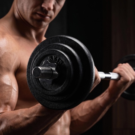 Набор гантелей и штанга UNIXFIT в кейсе 50kg