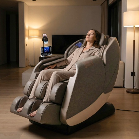 Массажное кресло UNIX Амелия / Amelia серый